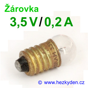 Žárovka E10 - 3,5 V - 0,2 A Žárovka E10 - 3,5 V - 0,2 A